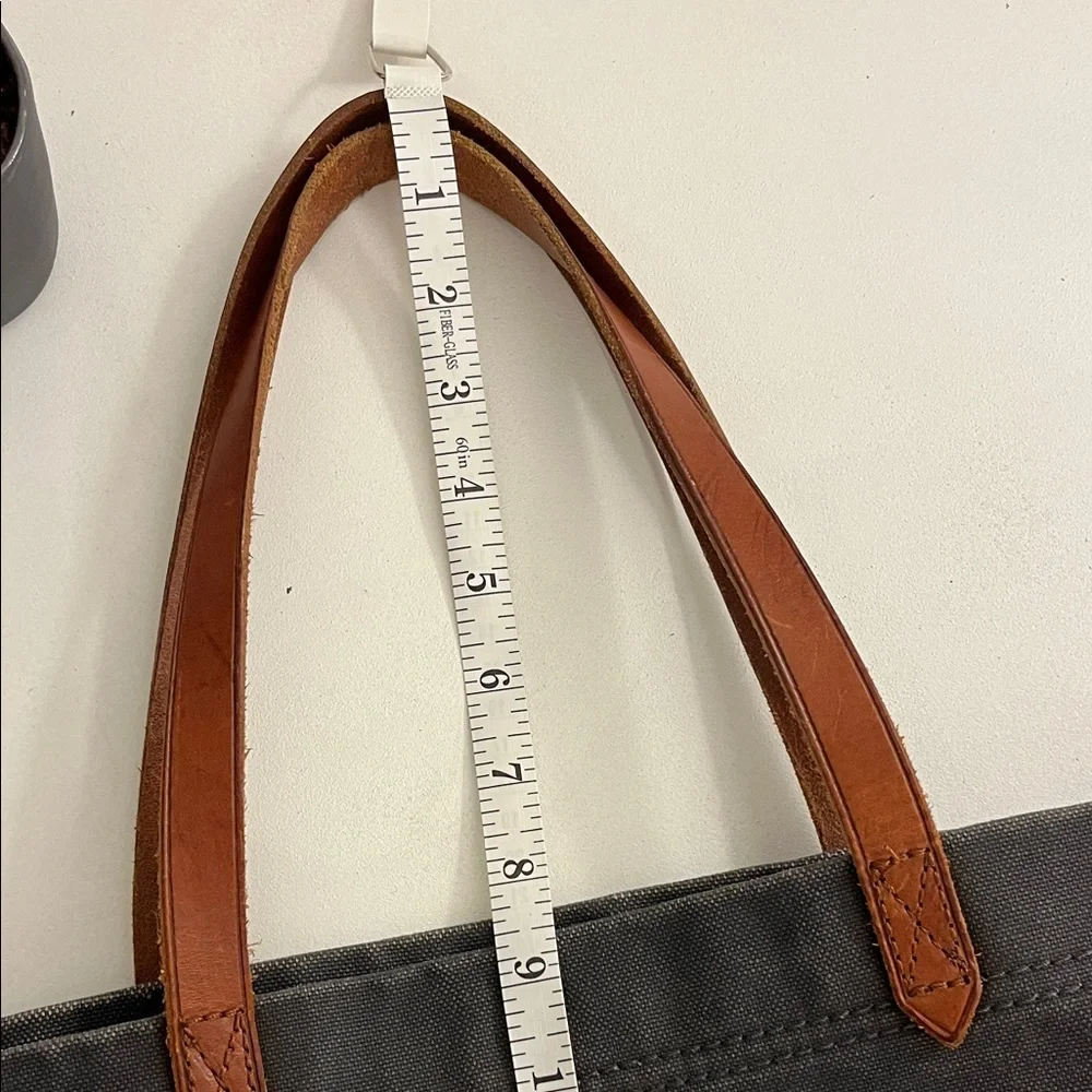 Madewell dark navy Tote with Brown leather Handles - Picture 14 of 16